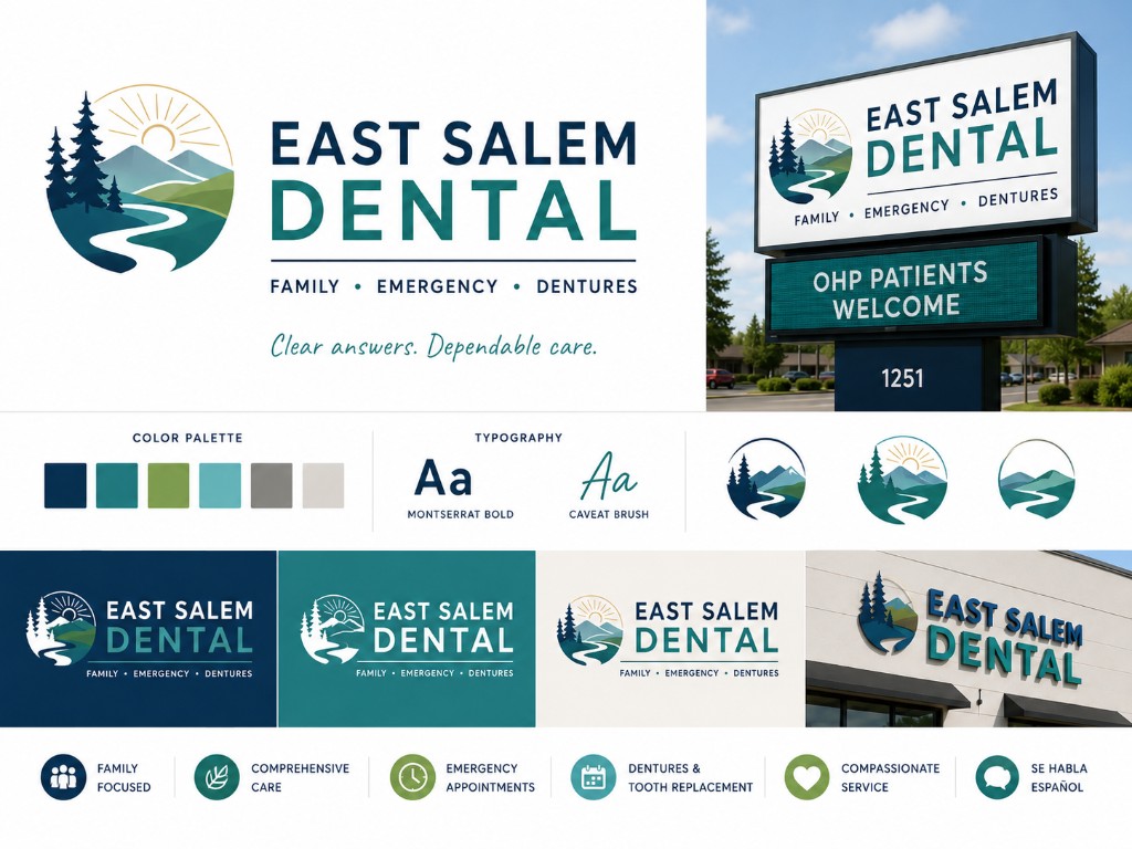 East Salem Dental brand board